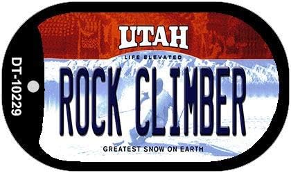 Smart Blonde Rock Climbing Utah Novelty Metal Dog Tag Necklace DT-10229