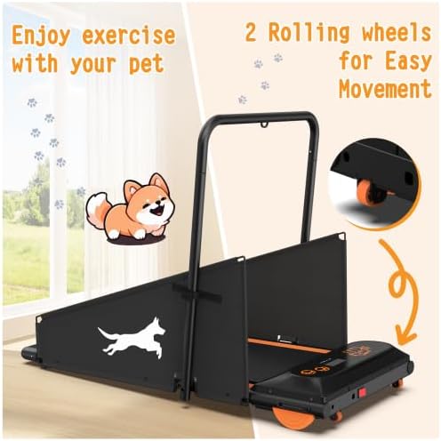Dog Treadmill for Small/Medium Pets - Quiet Smart Pacer Treadmill, Indoor Fitness Machine with LED Display, 220LBS Capacity, Foldable Design & 0.5-6.5mph Speed