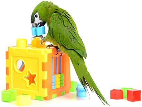 Hypeety Parrot Parakeet Cockatiels Conure Macaw African Greys Cockatoo Amazon Eclectus Budgies Cage for Bird Intelligence Development Training Toys