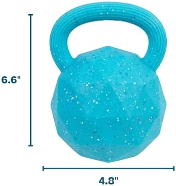 Flex-Force Herding Ball Dog Toy, Tug Handle & Unpredictable Bounce, Floats in Water, Blueberry-Apple Scent for Sensory Play, Tough Chewers, Large Breeds (60-100+ lbs), 6.6"