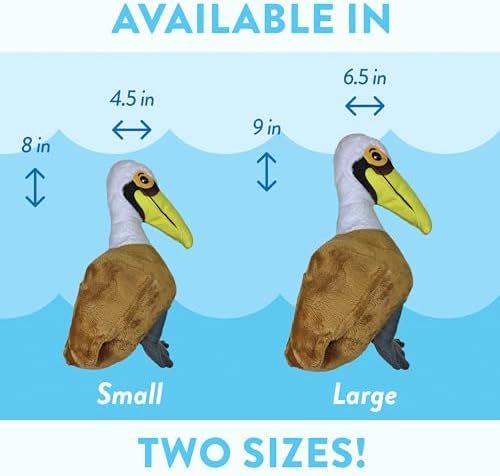 Spunky Pup Clean Earth Plush Pelican | Made from 100% Recycled Water Bottles | Small