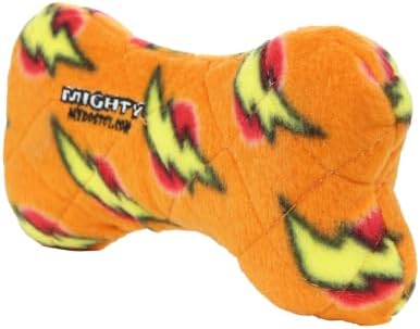 MIGHTY Tuffy Bone Dog Toy: Ultra Durable Plush Toy with Multiple Layers & Reinforced Seams, Washable and Floats, Vinyl Bone & Fleece
