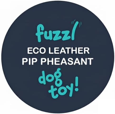 Fuzzl Eco Leather Pip Pheasant Toy Natural and Tough Dog Toys - Long Lasting Chew Toys for Aggressive Chewers - Strong Dog Toy for Dogs and Puppy
