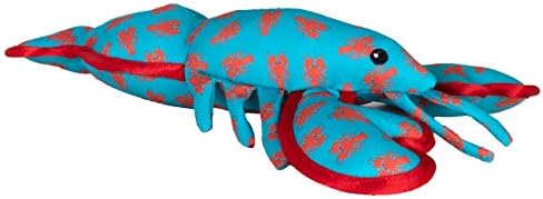 The Worthy Dog Animal Pattern Tough Plush Squeaky Dog Toy, Lobsters