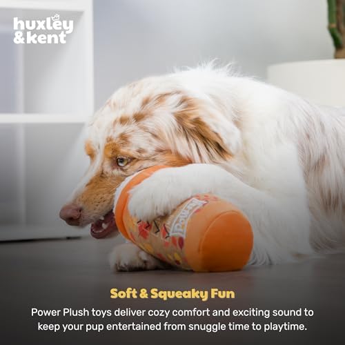 Huxley & Kent Power Plush Squeaky Dog Toy, Puggin Spice Latte, Large