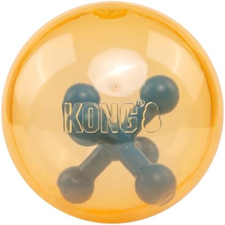 KONG Jumbler Jacks Dog Ball Toy, Interactive Rolling Rattle Ball