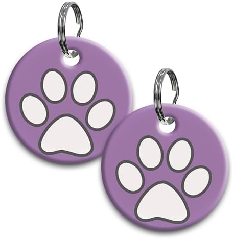 tag8 Smart Pet ID Tag – Anti-Loss NFC & QR Code Tag, Silent Silicone Dog & Cat ID Collar Tag, Digital Pet Profile & Easy Owner Contact - Purple