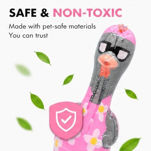 Molaxpet Squeaky Dog Toy Chicken Design with Funny Swimming Suit Chew Toy