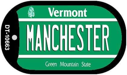 SMART BLONDE Manchester Vermont Novelty Metal Dog Tag Necklace DT-10663