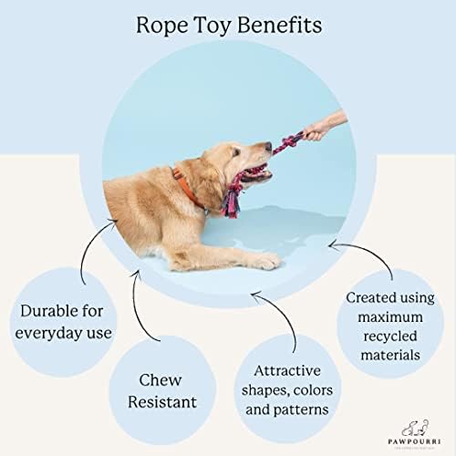 Natural Suede Leather and Rope Chew Toy with Bone Design for Medium and Large Dogs | Durable Interactive Play Toy | Great for Fetch, Tug and Daily Chewing Fun