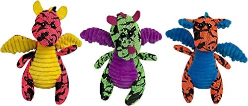 Multipet MiniPet Dragon Dog Toy 5" (Assorted Color, 1 Pack)