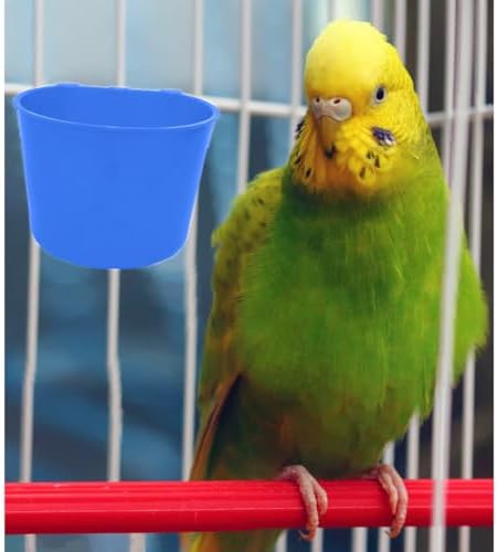 Pack of 40 Cage Cups Birds Feeders Seed Bowl Chicken Feeding Watering Dish Rabbit Water Food Hanging Wire Cages Box 8 oz Coop Cups for Pet Parrot Parakeet Game Fowl Poultry Pigeon