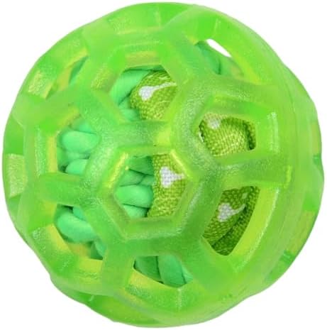 Dog Toy Balls, Dog Ball with Built-in Rope Toys, Dog Chew Toy for Boredom