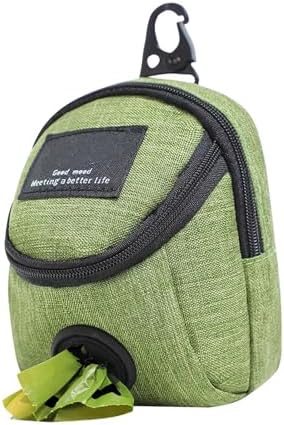 Pet Waste Bag Holder for Outdoor Use with Treat Pocket Oxford Fabric Dispenser Clip on Accessory Pet Holder