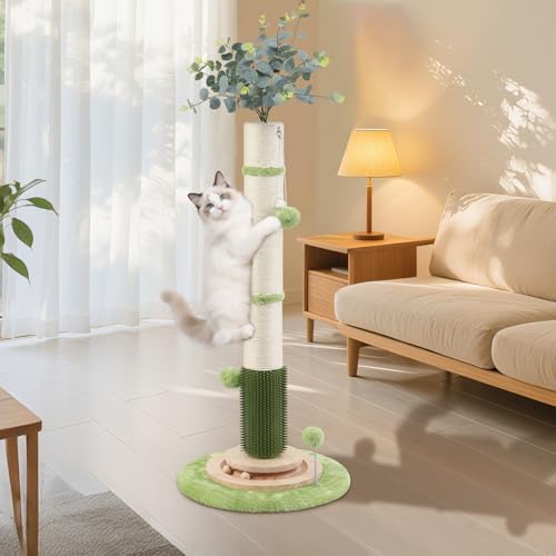 45'' Extra Tall Cat Scratching Post for Large,Heavy Duty Scratcher Tree