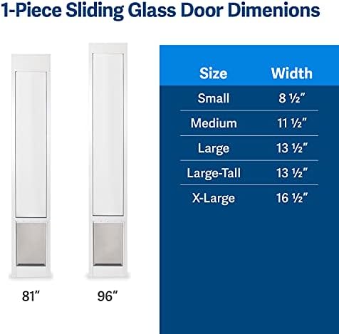 PetSafe Sliding Glass Pet Door, 1 Piece, Large Dogs to 100 lb, Bronze