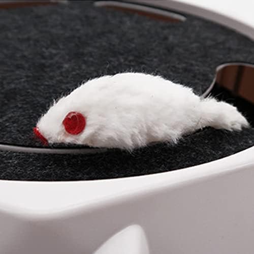 Interactive Cat Turntable Toy, Electric Cat Toys 2 Speed Adjustable Automatic Puzzle Catch Mouse Play Cat Toy for Pet Supplies