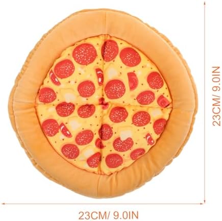Milisten Pizza Dog Toy, Squeaky Plush Dog Toy with Light Filling