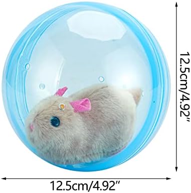 Self-Rolling Interactive Cat Ball Toy, Automatic Moving 360° Electric Pet Rolling Ball with Smart Obstacle Avoidance, Fun Interactive Pet Ball for Cats Dogs Chasing, Realistic Plush Animal Inside,C