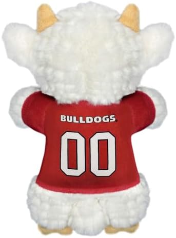 Pets First NCAA Georgia Bulldogs Goat Plush Toy for Dogs and Cats with Squeaker, Wearing a Team Jersey! Fun & Sporty Goat Shaped Dog Chew Toy, Interactive Pet Toy