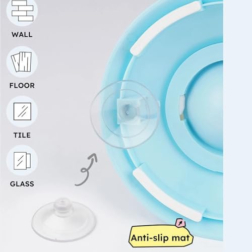 Dog Cat Licks Toys, Pet Lick Bowl for Dogs Cats, Anxieties Relief Slow Feeder, Non-Slip Dog Licks Roll Ball Treat Dispenser, Bowl Enrichment Toys to Keep Them for Liquid Food (Yellow)
