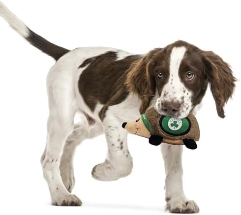 NBA Boston Celtics Plush Hedgehog Toy for Dogs & Cats, Cool Soft Pet Toy for Fun and Interactive Play, Dog Chew Toy with Squeaker, Licensed Hot Pet Toy