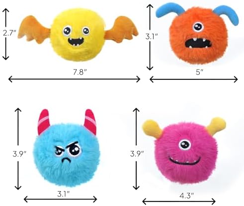 TwoEar Squeaky Ball Dog Toys for Small Dogs, Blue