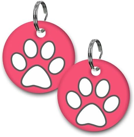 tag8 Smart Pet ID Tag – Anti-Loss NFC & QR Code Tag, Silent Silicone Dog & Cat ID Collar Tag, Digital Pet Profile & Easy Owner Contact - Pink