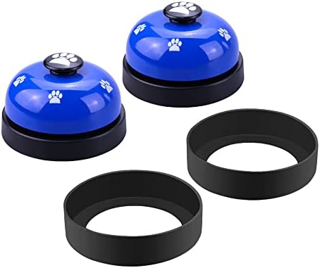Comsmart Dog Training Bell, Set of 2 Dog Puppy Pet Potty Training Bells, Dog Cat Door Bell Tell Bell with Non-Skid Rubber Base