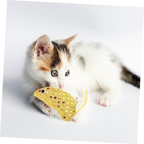 SUPVOX 4pcs Cat Mouse Toys Soft Cloth Mice for Kittens Interactive Chew Toys to Entertain Indoor Cats Lightweight Fun for Exercise