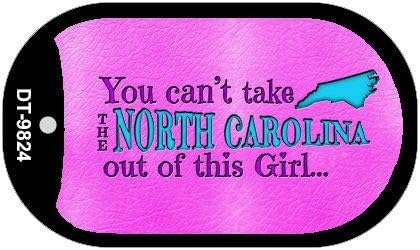 Smart Blonde North Carolina Girl Novelty Metal Dog Tag Necklace DT-9824