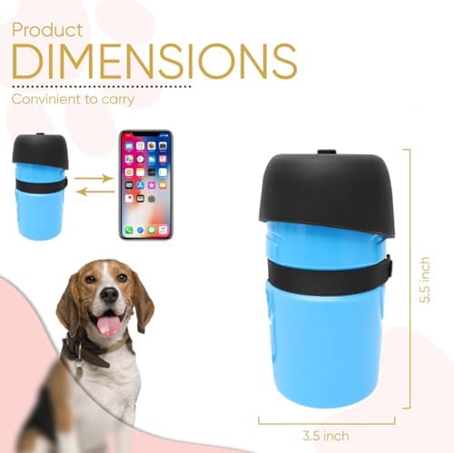 Portable Dog Water Bottle Dispenser, 21OZ / 600ML Large Dog Travel Water Bottle Squeeze Pet for Walking On The Go, Dog Hiking Accessories for Outdoor Walking, Hiking, Travel