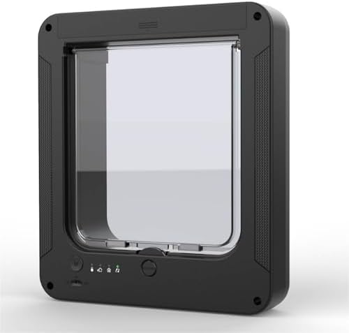 Frid Smart Cat Door with Detection for Indoor Outdoor Pets Continued Metal Pet Door Easy Installation Modern Design
