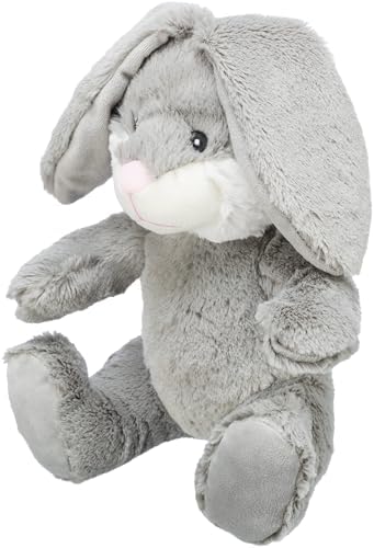 TRIXIE Be Eco Evan The Bunny Plush Dog Toy for All Dogs, 10" Fun and Cuddly No Sound Dog Toy, 98% Recycle Material