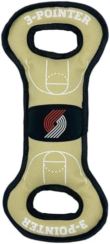 Pets First NBA Portland Trail Blazers Field Toy. - Tough Nylon Pet Toy with Double Trim Stitching & Inner Squeaker, One Size