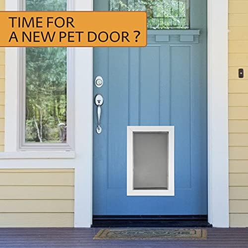 AMZOO Medium Dog Door Replacement Flaps PetSafe 8 1/8”x12 7/8” PAC 11-11038 | Compatible PetSafe Freedom Pet Door Flaps Magnetic Closure Weather-Resistant Durable Flexible Non-Toxic Silicone Easy Install