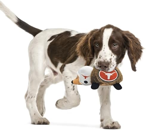 NCAA Texas Longhorns Plush Hedgehog Toy for Dogs & Cats, Cool Soft Pet Toy for Fun and Interactive Play, Dog Chew Toy with Squeaker, Licensed Hot Pet Toy