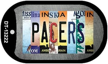 SMART BLONDE Pacers Strip Art Novelty Metal Dog Tag Necklace DT-13222