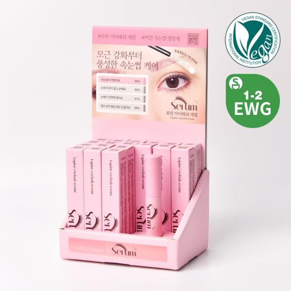Lupine Eyelash Serum - Lash Growth Serum & Conditioner | Vegan Certified | Hypoallergenic | Korean Beauty for Longer, Fuller Lashes & Eyebrows