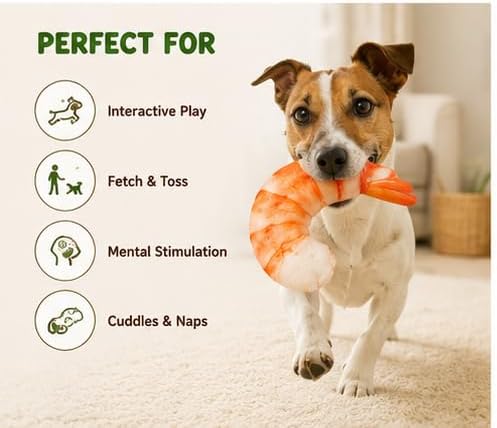 8 Pack Squeaky Dog Toys for Small, Plush Gourmet Food Dog Toy Set with Reusable Drawstring Storage Bag, Interactive Food Shaped Chew Toys for Puppies, Soft Stuffed Dog Toys for Small & Medium Dogs