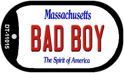 Smart Blonde Bad Boy Massachusetts Novelty Metal Dog Tag Necklace DT-11015
