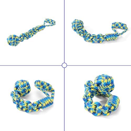 MQUMD Dog Rope Toy, Indestructible Cotton Ropes Dog Toy, Dental Cleaning and Teeth Care Dog Toy, Heavy Duty Dog Chew Toy, Interactive Tug of War Pet Toy for Large & Medium Dog