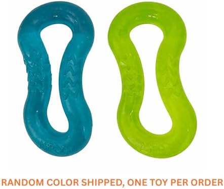 ASPCA TPR Translucent Twist Double Ring Dog Toy – Infinity Shape, Vanilla Scented, Gentle on Teeth, Durable Outdoor Play, Dental Health Chew Toy