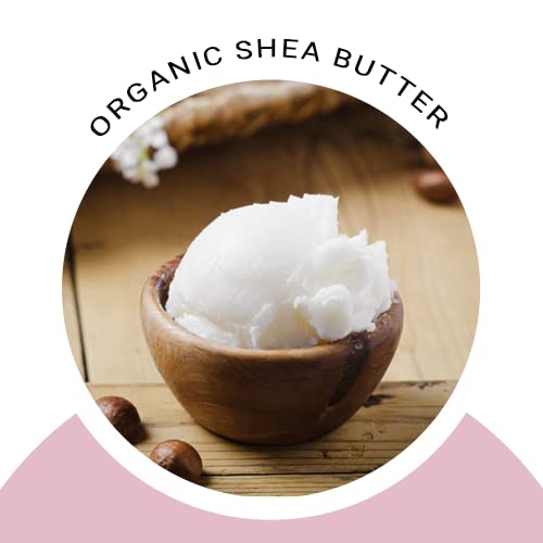 Glimmer Goddess Organic Whipped Body Butter for Women - Moisturizer Cream with Shea & Cocoa Butter, Almonds & Coconut Oil - Lavender Orange, 8oz