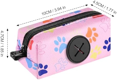 2pack Dog Poop Bag Holder Zippered Pet Waste Bags Dispenser
