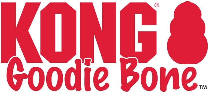 KONG Goodie Bone Small 2 Pack - Classic Durable Natural Rubber Dog Bone- Treat Dispensing - Red - for Small Dogs (2 Pack)