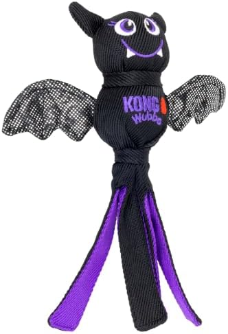 KONG Halloween Wubba Dog Toy with Squeaker & Tails (Bat, Small)