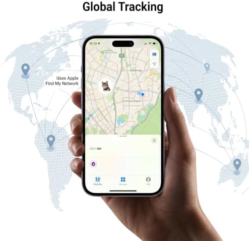 Cat Tracker with QR Code GPS Collar for Cats Electronic Pet Locator Waterproof Compatible with Apple Find My Advanced Tracking Solution Smart Collar Ideal for Small to Large Cats No Monthly Fee