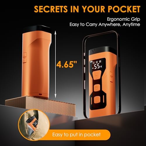 Anti Barking Device for Dogs, 3X Ultrasonic Dog Bark Deterrent Devices, 4 Frequencies 5 Training Modes 65ft Safer Alternatives to Bark Collars, Portable Design with Display for All Dogs (Orange)