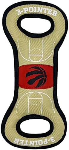 Pets First NBA Toronto Raptors Field Toy. - Tough Nylon Pet Toy with Double Trim Stitching & Inner Squeaker,
